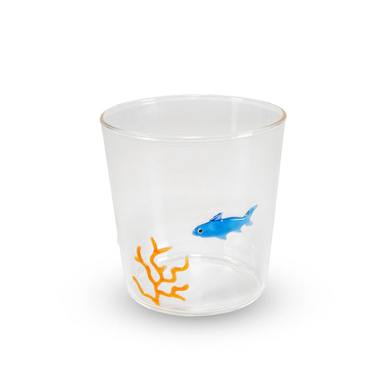 Bicchiere in Vetro Borosilicato WD-Lifestyle 250ml - Decoro Squalo
