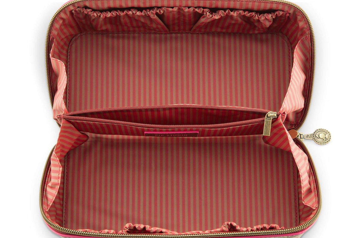 Cyrille Cosmetic Bag Medium – Jaipur Flower Sand-Pink