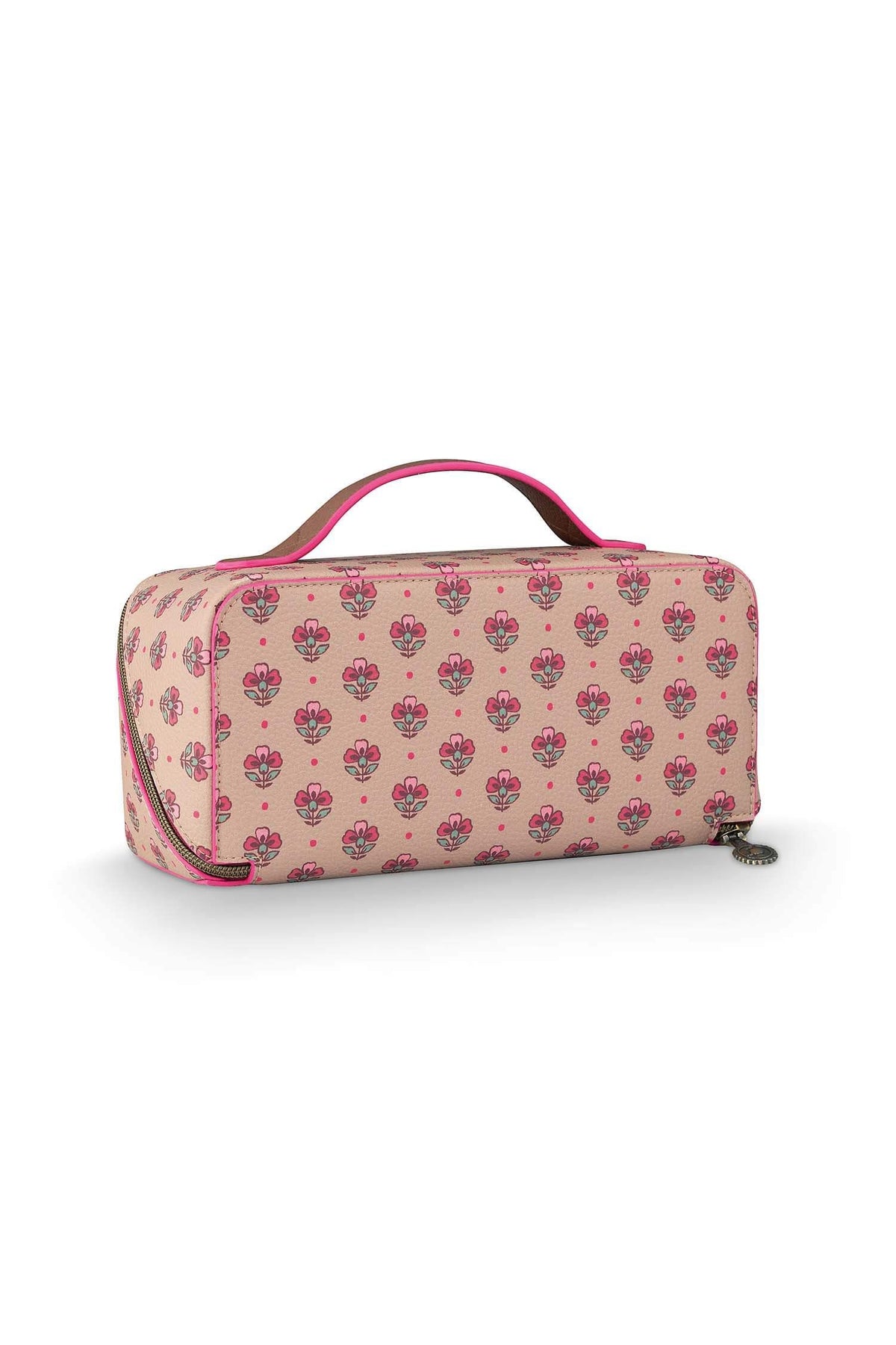 Cyrille Cosmetic Bag Medium – Jaipur Flower Sand-Pink