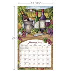 Calendario da Parete LANG "Wine Country" 2027 – Illustrazioni di Susan Winget