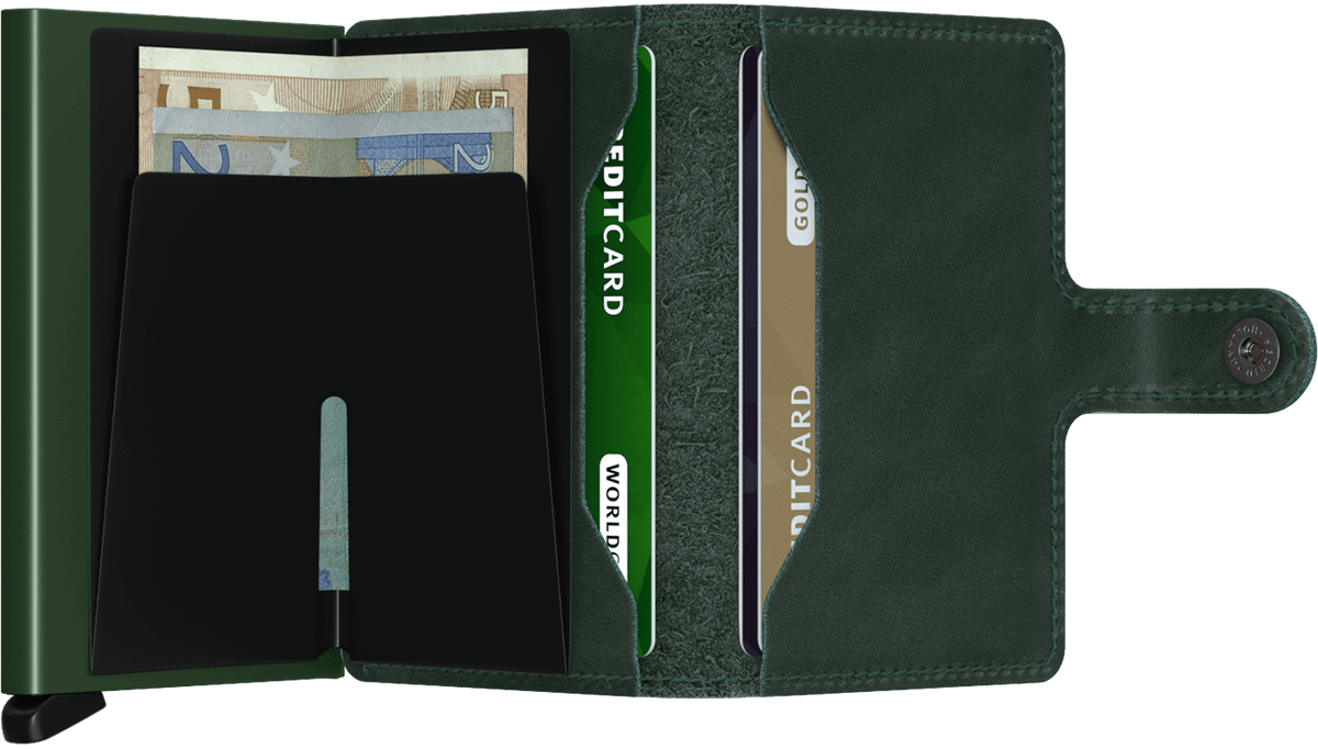 Secrid Miniwallet Original Green aperto