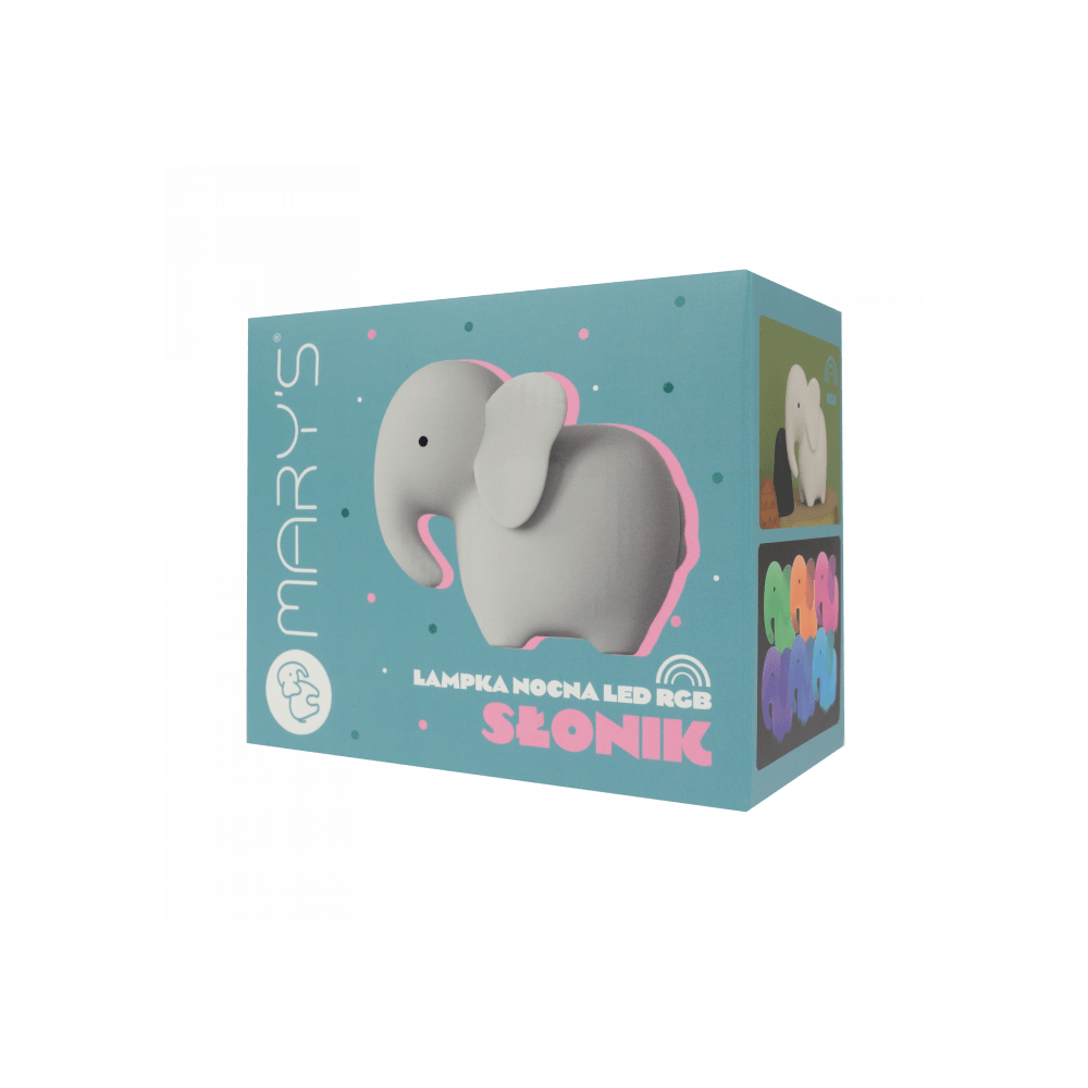 Lampada da Notte LED Elefante Bianco RGB Mary's