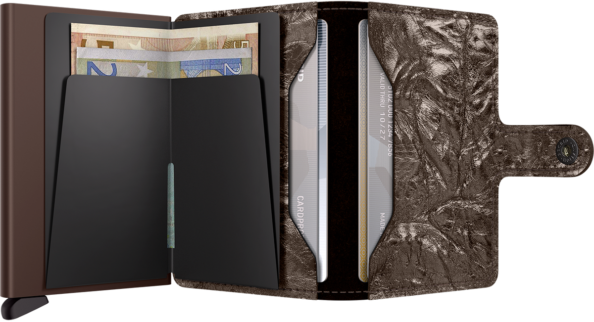 Secrid Miniwallet Crunch Bronze aperto