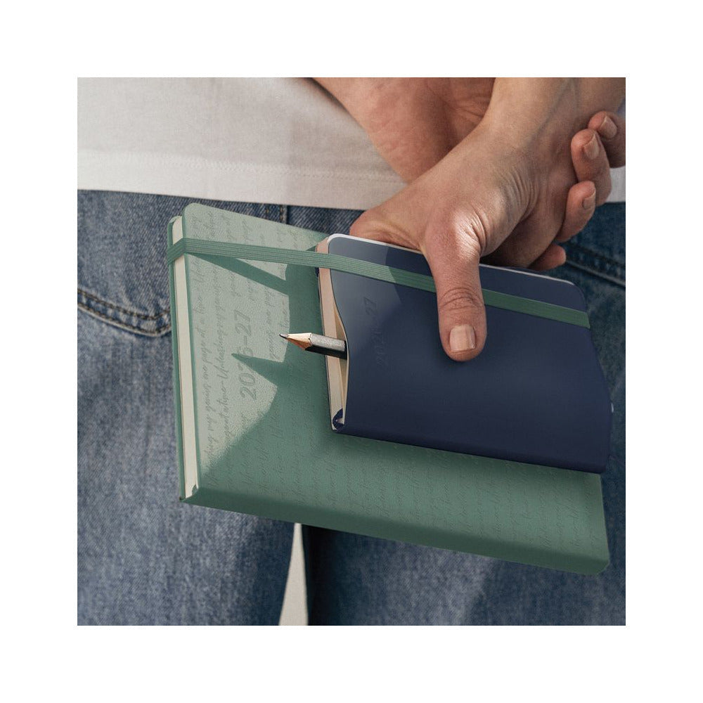 Moleskine Agenda 18 Mesi Settimanale Notebook - Large, Verde Salvia, Copertina rigida, 2027