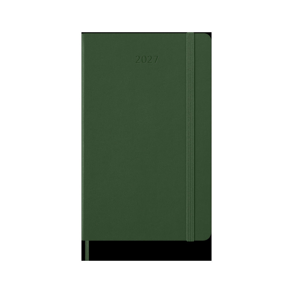 Agenda Moleskine 2027 Settimanale con Note Large Verde Mirto Copertina Rigida