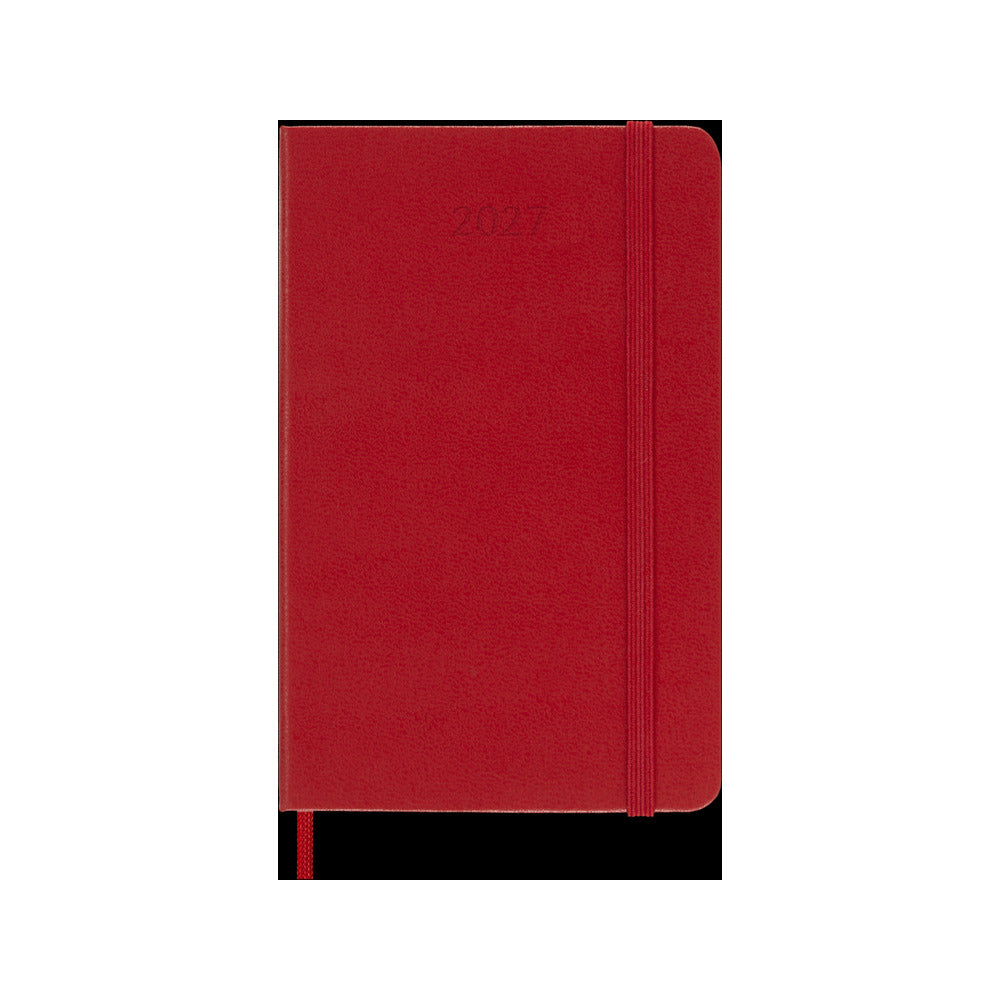 Agenda Moleskine 2027 Giornaliera Pocket Rosso Scarlatto Copertina Rigida
