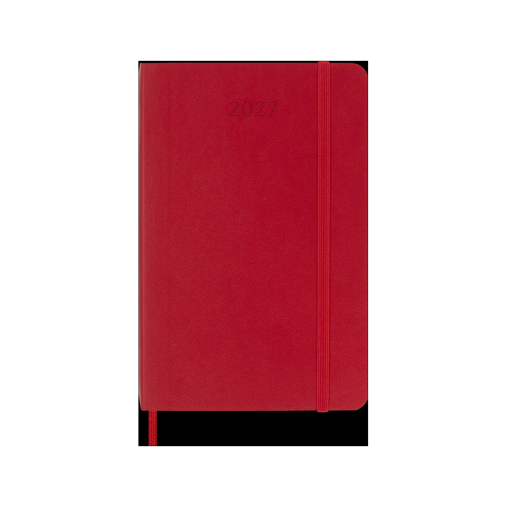 Agenda Moleskine 2027 Giornaliera Pocket Rosso Scarlatto Copertina Morbida