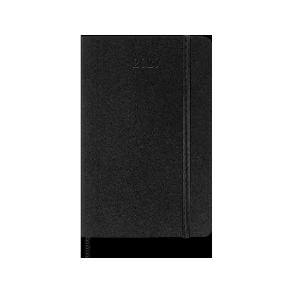 Agenda Moleskine 2027 Settimanale Orizzontale Pocket Nera Copertina Morbida