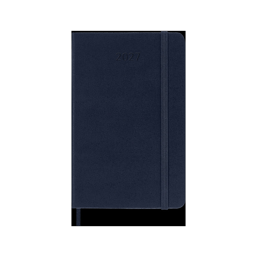 Agenda Moleskine 2027 Settimanale con Note Pocket Blu Zaffiro Copertina Rigida