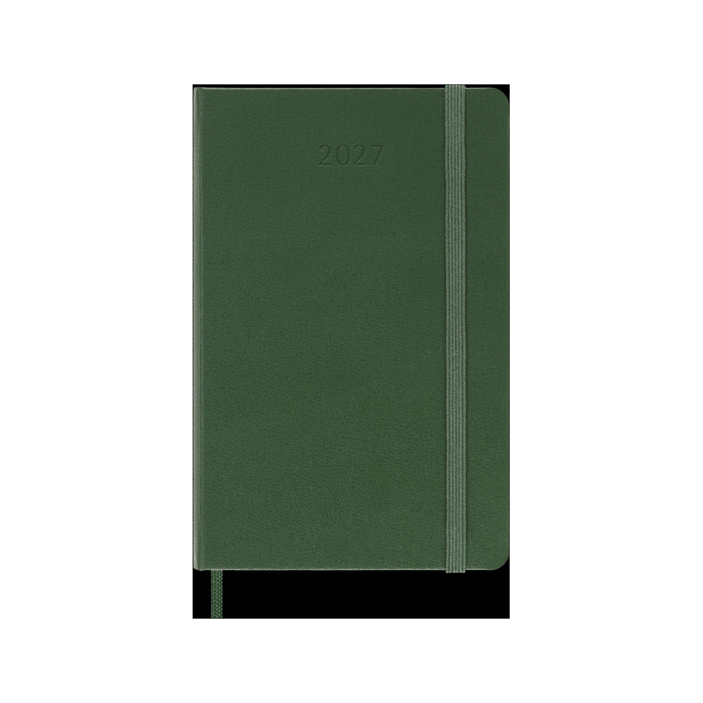 Agenda Moleskine 2027 Settimanale con Note Pocket Verde Mirto Copertina Rigida