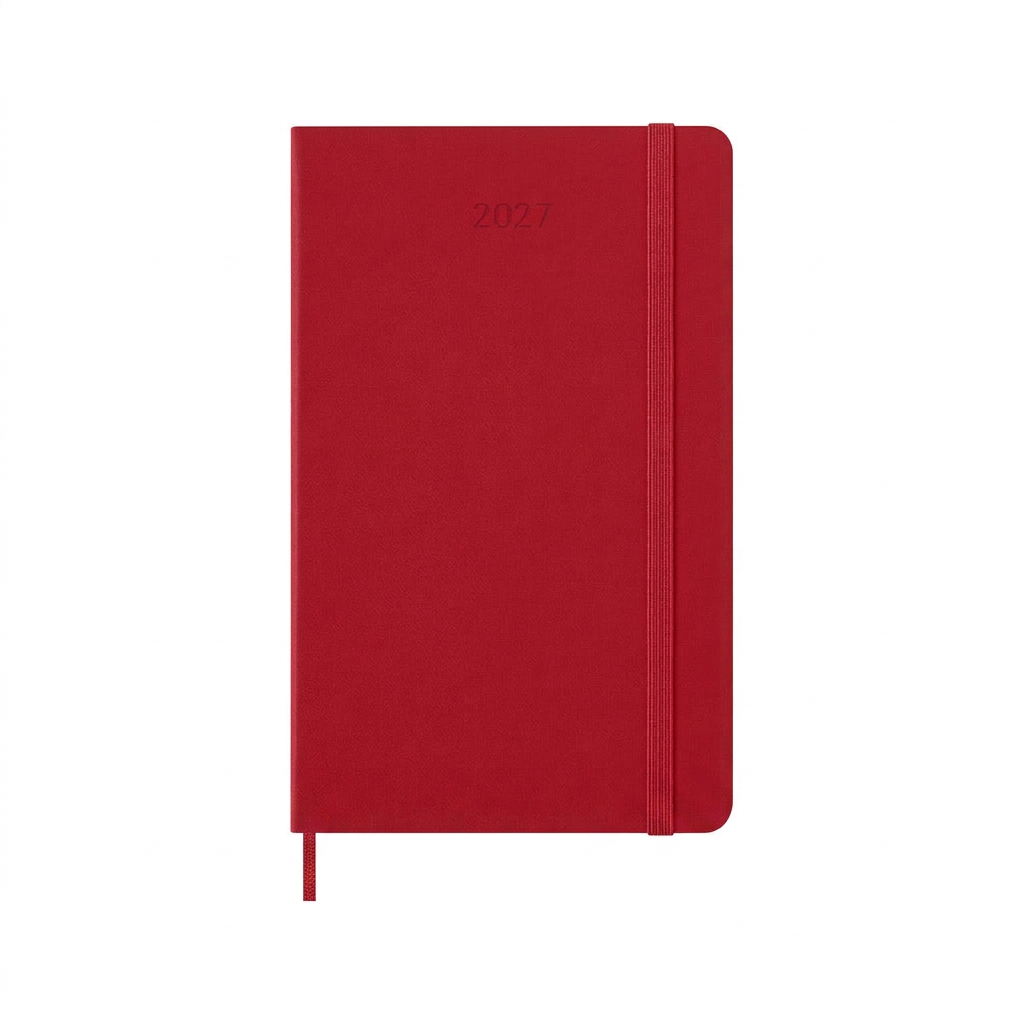 Agenda Moleskine 2027 Giornaliera Large Rosso Scarlatto Copertina Rigida