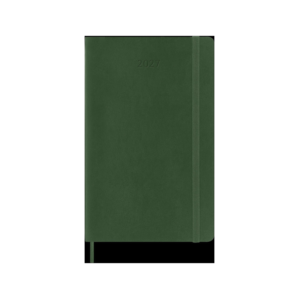 Agenda Moleskine 2027 Giornaliera Large Verde Mirto Copertina Morbida