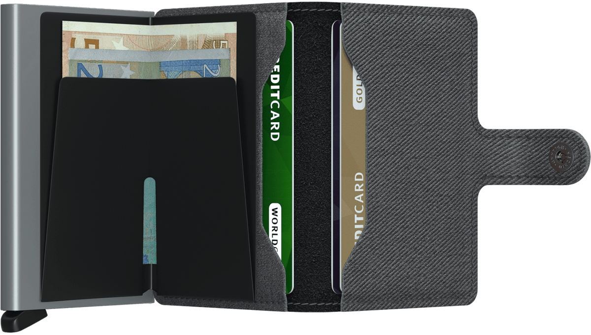 Secrid Miniwallet Twist Grey aperto