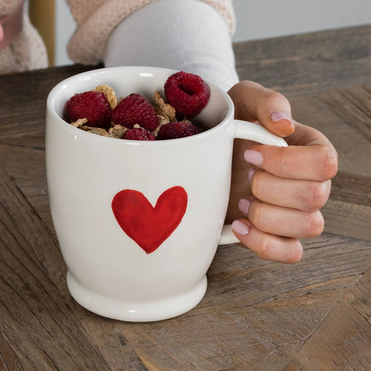 Mug 510 ml Cuore Rosso Acquerello