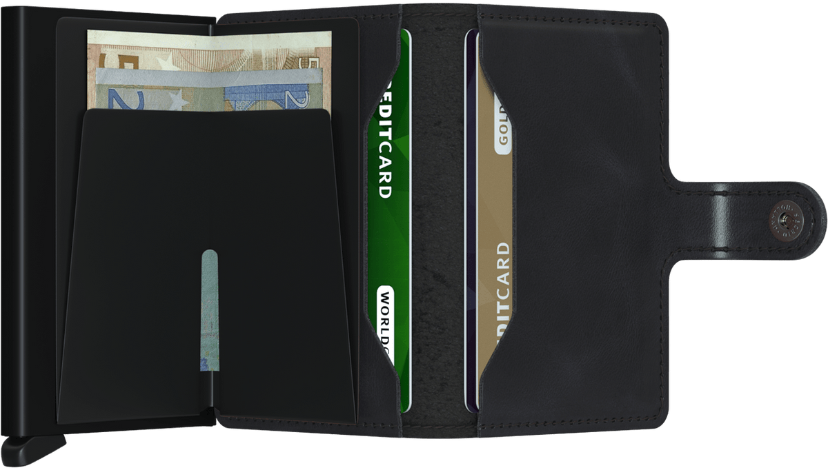 Secrid Miniwallet Vintage Black aperto