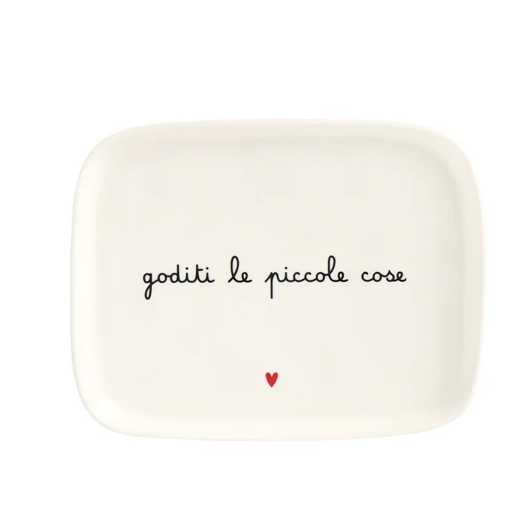 Piatto 20 x 15.5 cm Goditi le Piccole Cose