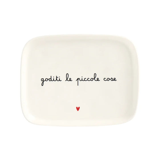 Piatto 20 x 15.5 cm Goditi le Piccole Cose