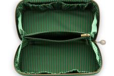 Cyrille Cosmetic Bag Medium – Jaipur Flower Khaki-Green