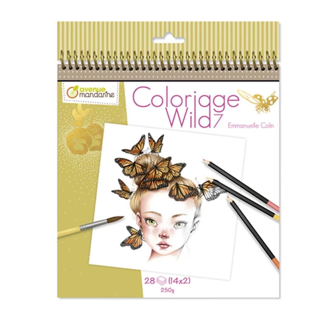 Blocco da colorare Avenue Mandarine Wild 7 – 28 fogli