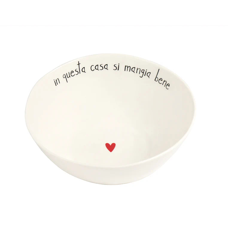 Insalatiera D.20 x 7.8 cm in Questa Casa Si Mangia Bene