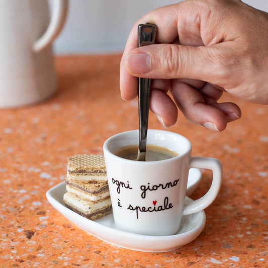 Set 2 Tazze Espresso Ogni giorno è speciale