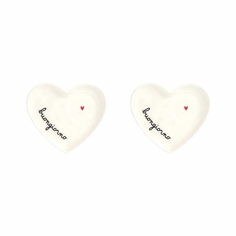 Simple Day Set 2 Piattini Cuore Buongiorno
