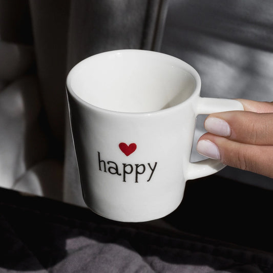 Set 2 Tazze Espresso Happy Cuore Rosso