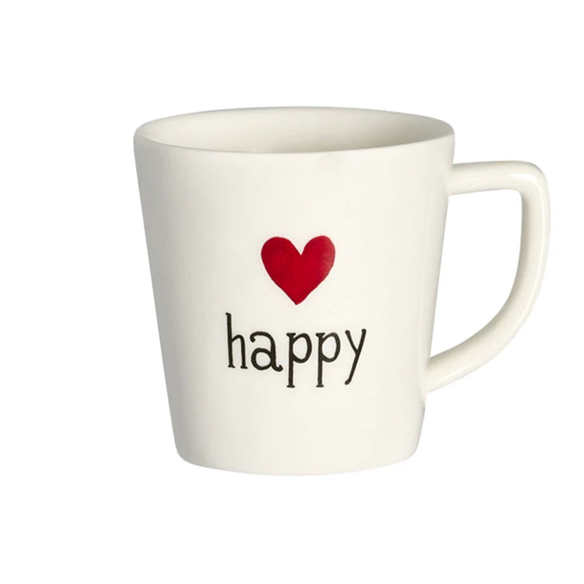 Set 2 Tazze Espresso Happy Cuore Rosso