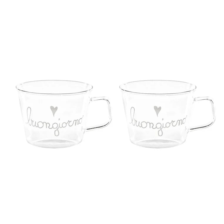 Simple Day Set 2 Tazze in Vetro 480 ml Buongiorno