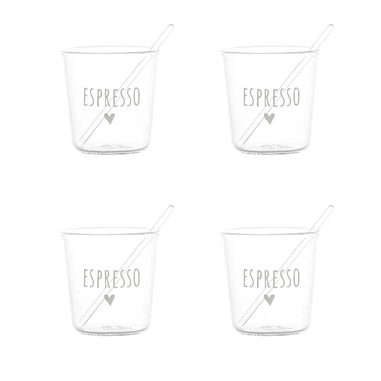 Simple Day Set 4 Bicchierini Espresso