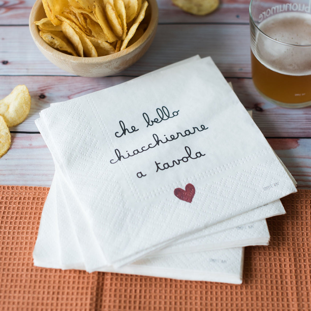 Simple Day Tovaglioli Che bello chiacchierare a tavola