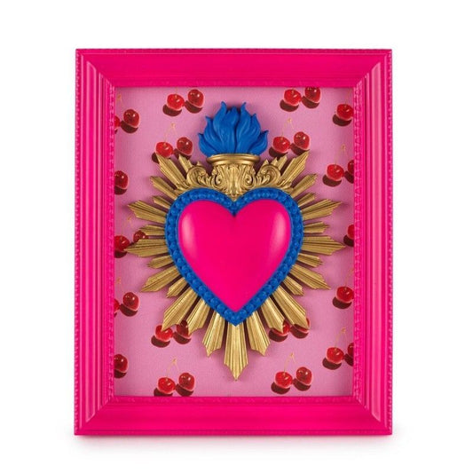 Cornice Henriette Ton Coeur con cuore e ciliegie 22x18 cm