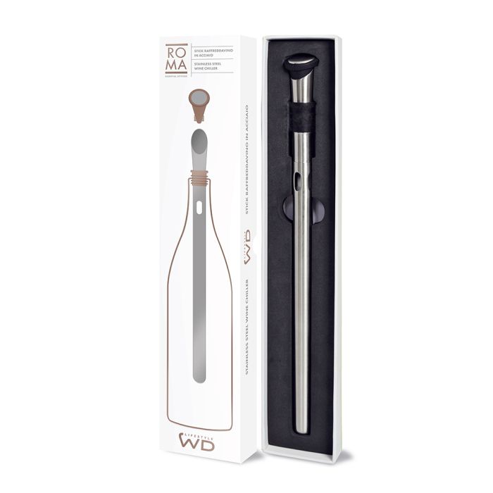 Stick raffredda vino in acciaio inox con tappo ermetico e beccuccio versatore