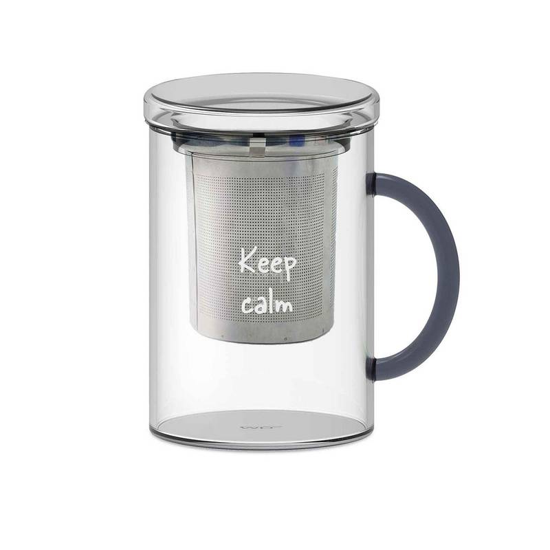 Tisaniera in Vetro 420 ml Keep Calm WD Lifestyle
