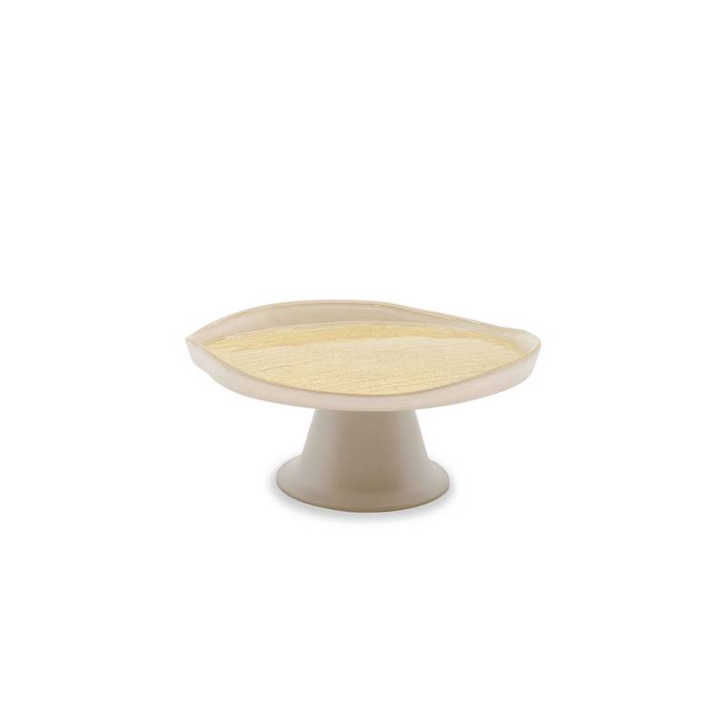 Alzatina in Vetro Perla e Oro WD Lifestyle