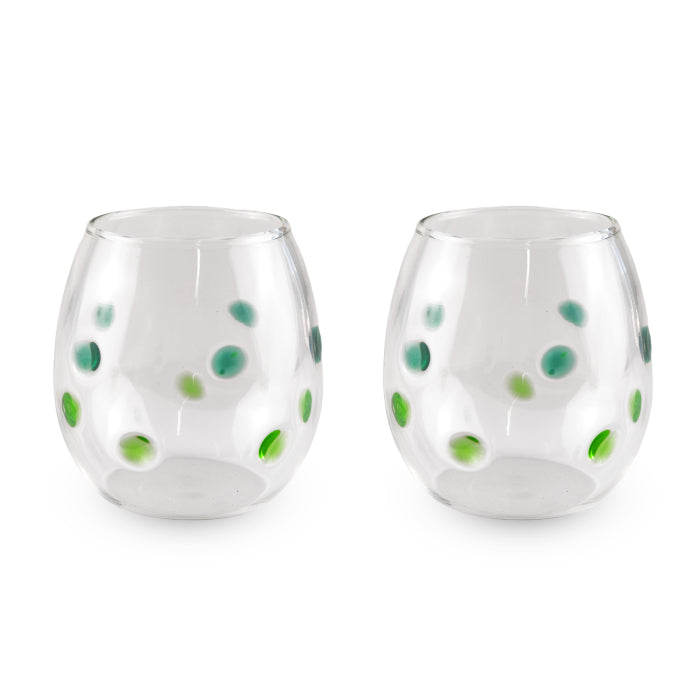 Set 2 bicchieri decorati