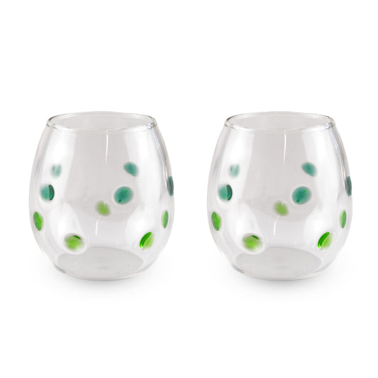Set 2 bicchieri decorati