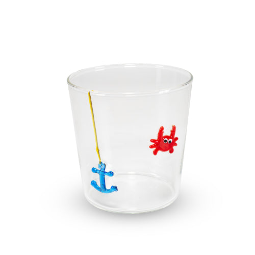 Bicchiere in vetro decorato 250 ml