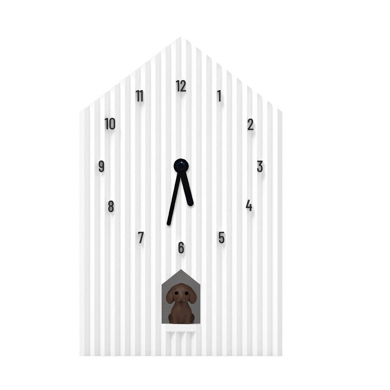 Orologio da parete o scaffalatura. Decoro cane, colore bianco WD Lifestyle