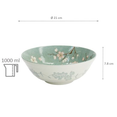 Ciotola Ramen Fujisakura Verde 21 cm